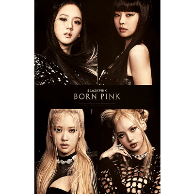 BLACKPINK 2ND ALBUM BORN PINK POSTER | VERSION BLACK