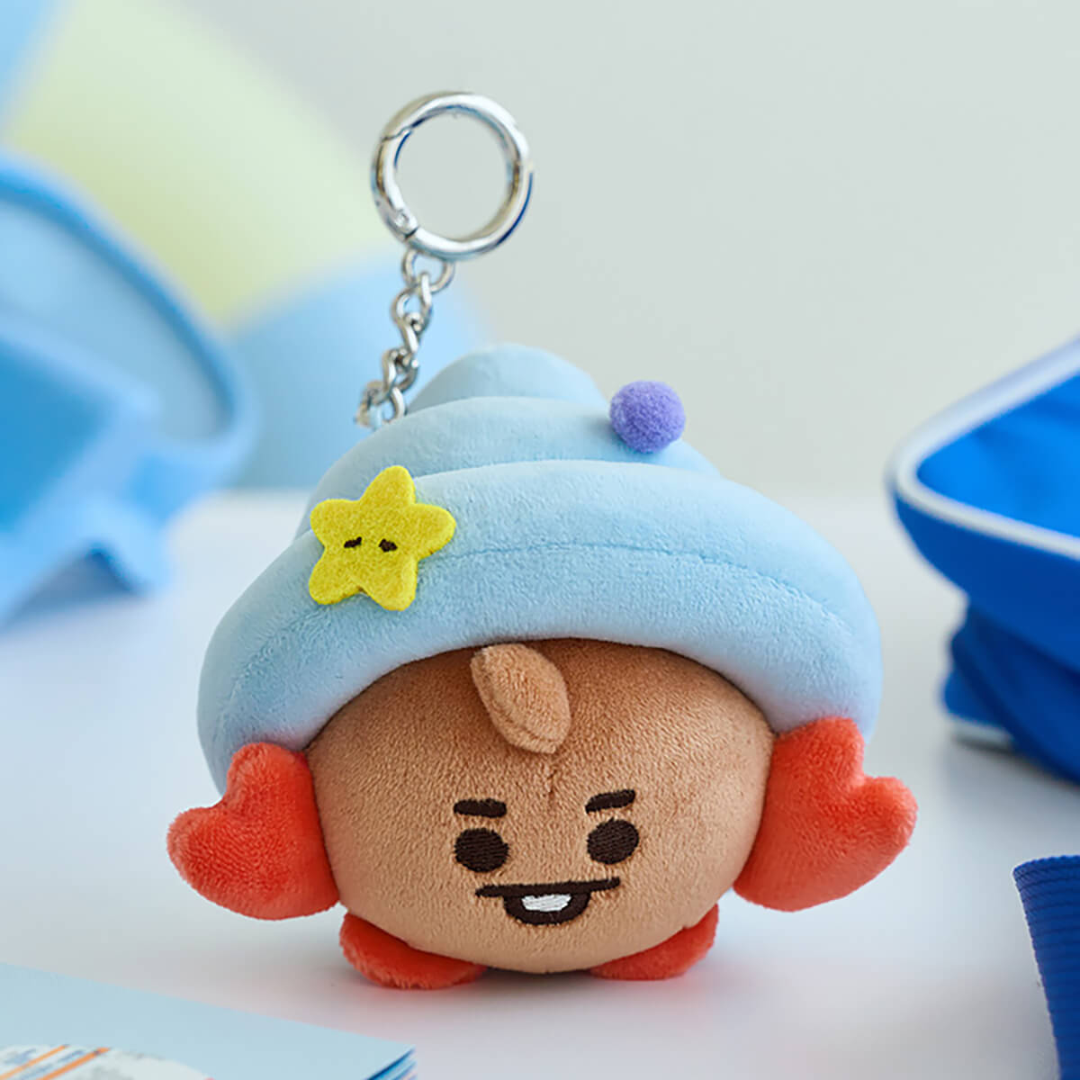 BT21 OFFICIAL OCEAN FRIENDS MINI PLUSH KEYRING - SHOOKY