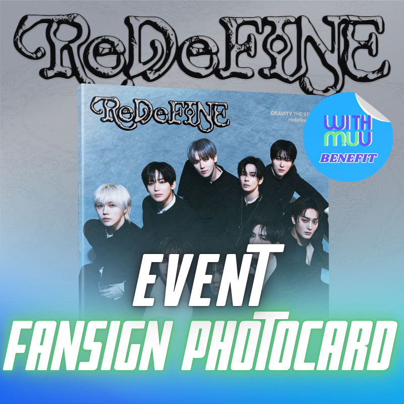 [FANSIGN PHOTOCARD]  CRAVITY 8TH EP ALBUM ReDeFINE   (redefine Ver.)  |  KPOP USA WITHMUU OFFICIAL PHOTOCARD  (RANDOM 1 OUT OF 9)    [PRE]