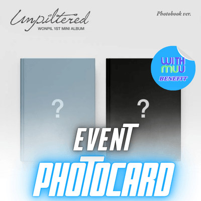 DAY6 WONPIL 1ST MINI ALBUM UNPILTERED  - 2 ALBUMS SET    |   KPOP USA WITHMUU OFFICIAL PHOTOCARD (RANDOM 1 OUT OF 2)