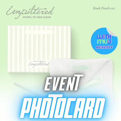 DAY6 WONPIL 1ST MINI ALBUM UNPILTERED  (BOOK POUCH)    |   KPOP USA WITHMUU OFFICIAL PHOTOCARD (RANDOM 1 OUT OF 2)
