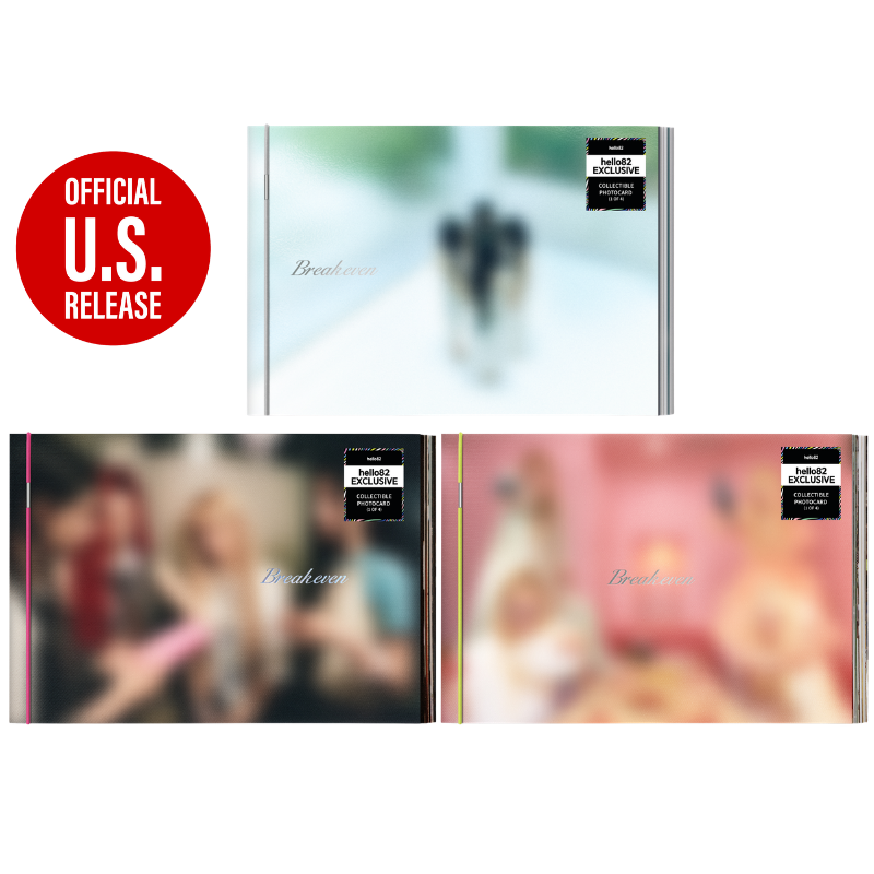 ILLIT 5TH MINI ALBUM BREAK EVEN     (U.S VER)   [HELLO82 EXCLUSIVE]   -  3 ALBUMS SET  |   INCLUDES US EXCLUSIVE UNIT PHOTOCARD +  HELLO82 EXCLUSIVE OFFICIAL  PHOTOCARD  (RANDOM 1 OUT OF 4)     [PRE]