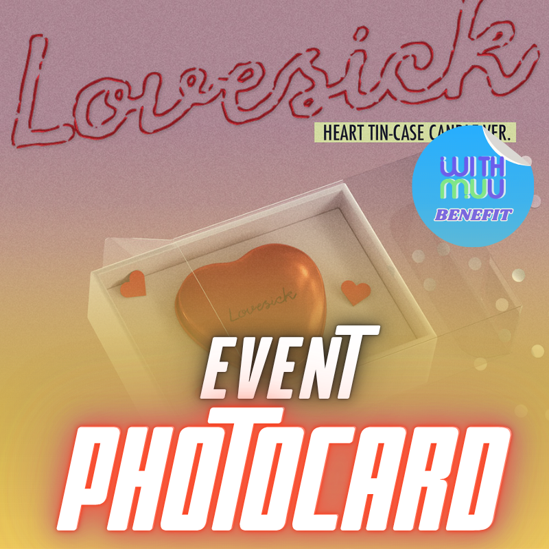 ITZY CHAERYEONG 1ST MINI ALBUM Lovesick   (HEART TIN-CASE CANDLE VER.)     |   WITHMUU OFFICIAL PHOTOCARD  (RANDOM 1 OUT OF 2)        [PRE]