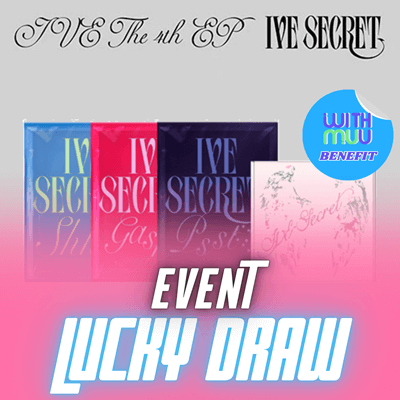 [LUCKY DRAW]  IVE 4TH EP ALBUM IVE SECRET    |  KPOP USA WITHMUU OFFICIAL  PHOTOCARD (RANDOM 1 OUT OF 6)