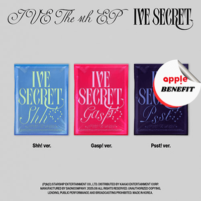 IVE 4TH EP ALBUM IVE SECRET  -  3 ALBUMS SET     |  KPOP USA APPLE OFFICIAL  PHOTOCARD (RANDOM 1 OUT OF 6)