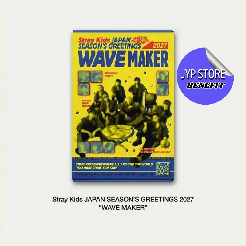 STRAY KIDS JAPAN 'WAVE MAKER' 2027 SEASON'S GREETINGS  |   INCLUDES EXCLUSIVE JYP JAPAN STORE BONUS: UNIT PHOTOCARD (RANDOM 1 OUT OF 4)         [PRE]