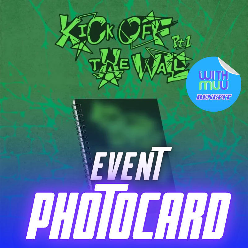 KICKFLIP 5TH MINI ALBUM KICK OFF THE WALL PT.1    (PHOTOBOOK VER.)     |  KPOP USA WITHMUU OFFICIAL PHOTOCARD  (RANDOM 1 OUT OF 6)        [PRE]