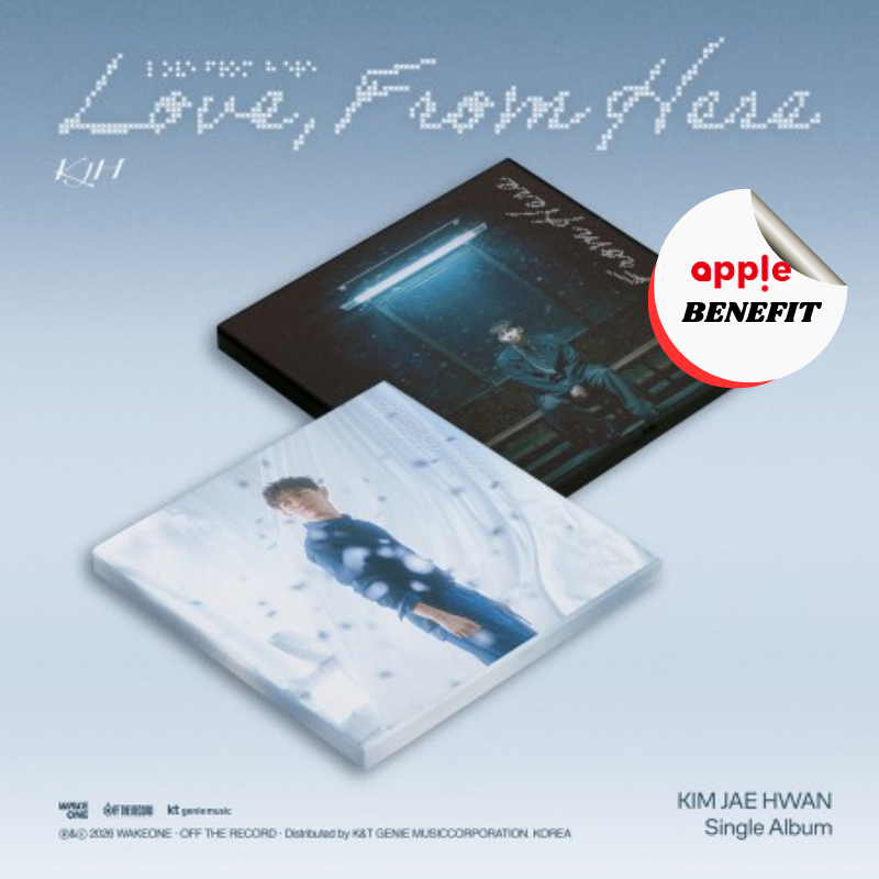 KIM JAE HWAN SINGLE ALBUM Love, From Here - 2 ALBUMS SET  |  KPOP USA APPLE OFFICIAL PHOTOCARD (RANDOM 1 OUT OF 3)