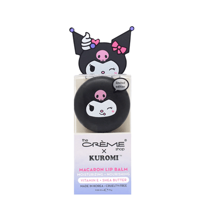 THE CRÈME SHOP X KUROMI  [VITAMIN E & SHEA BUTTER] MACARON LIP BALM  (BLUEBERRY SMOOTHIE)
