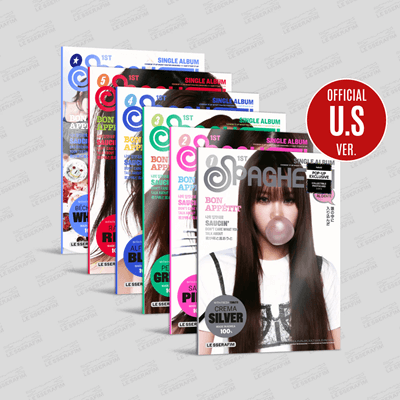 LE SSERAFIM 1ST SINGLE ALBUM SPAGHETTI   COMPACT VER.   (U.S VER)   HELLO82 [POP-UP EXCLUSIVE]   |   INCLUDES  POP-UP EXCLUSIVE PHOTOCARD (RANDOM 1 OUT OF 5)