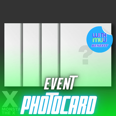 MONSTA X 13TH MINI ALBUM THE X   -  4 ALBUMS SET     |  KPOP USA WITHMUU OFFICIAL  PHOTOCARD (RANDOM 1 OUT OF 6)