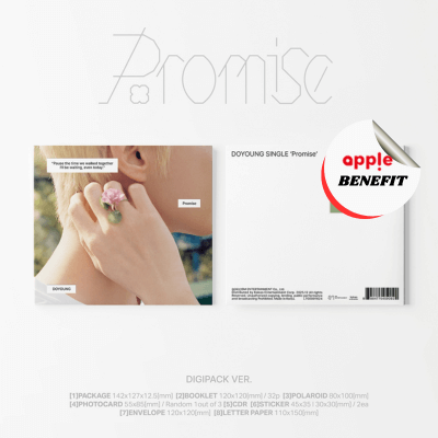 NCT DOYOUNG SINGLE ALBUM PROMISE  (DIGIPACK VER.)     |  KPOP USA APPLE OFFICIAL PHOTOCARD (RANDOM 1 OUT OF 2)