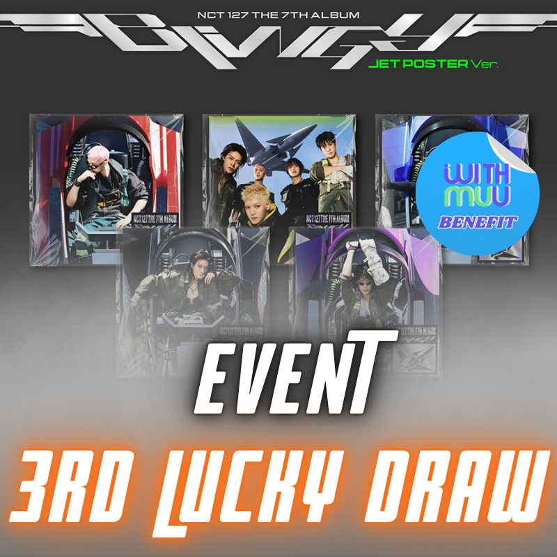 [3RD LUCKY DRAW] NCT 127 THE 7TH ALBUM BLINGY (JET POSTER VER.)   -  6 ALBUMS SET   |    KPOP USA WITHMUU OFFICIAL PHOTOCARD (RANDOM 1 OUT OF 5)      [PRE]