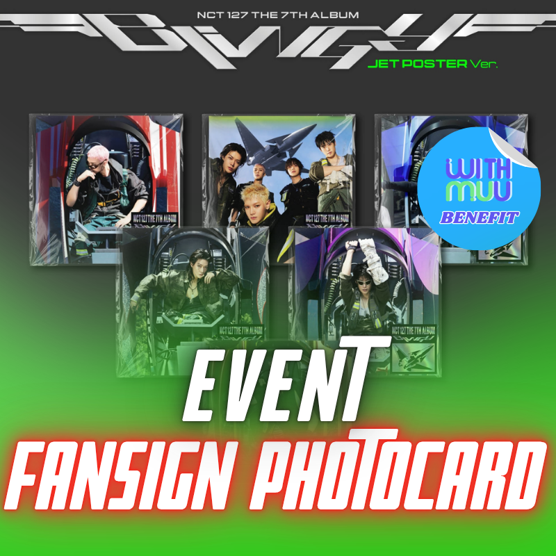 [FANSIGN PHOTOCARD]   NCT 127 THE 7TH ALBUM BLINGY   (JET POSTER VER.)  -  6 ALBUMS SET      |  KPOP USA WITHMUU OFFICIAL PHOTOCARD  (RANDOM 1 OUT OF 5)        [PRE]