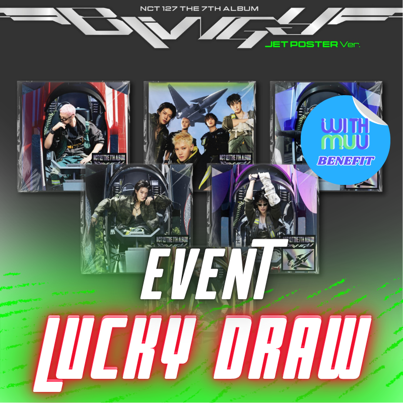 [LUCKY DRAW] NCT 127 THE 7TH ALBUM BLINGY   (JET POSTER VER.)  -  6 ALBUMS SET    |  KPOP USA WITHMUU OFFICIAL PHOTOCARD SET    [PRE]