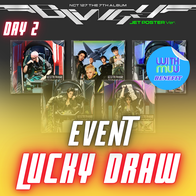 [DAY2 LUCKY DRAW]  NCT 127 THE 7TH ALBUM BLINGY   (JET POSTER VER.)    |  KPOP USA WITHMUU OFFICIAL PHOTOCARD (RANDOM 1 OUT OF 5)     [PRE]