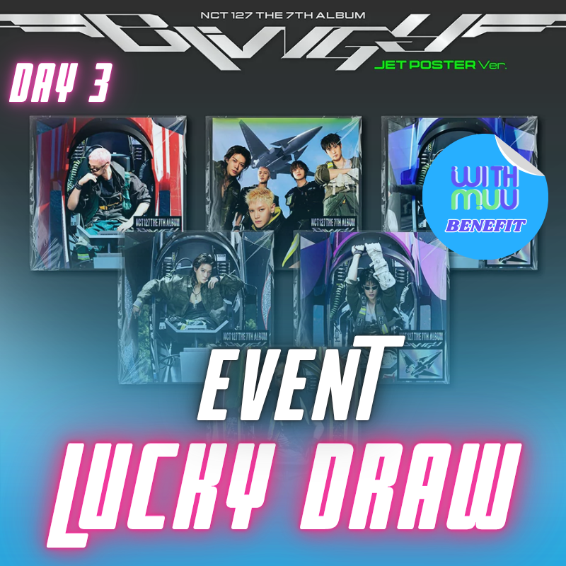 [DAY3 LUCKY DRAW]  NCT 127 THE 7TH ALBUM BLINGY   (JET POSTER VER.)    |  KPOP USA WITHMUU OFFICIAL PHOTOCARD (RANDOM 1 OUT OF 5)     [PRE]