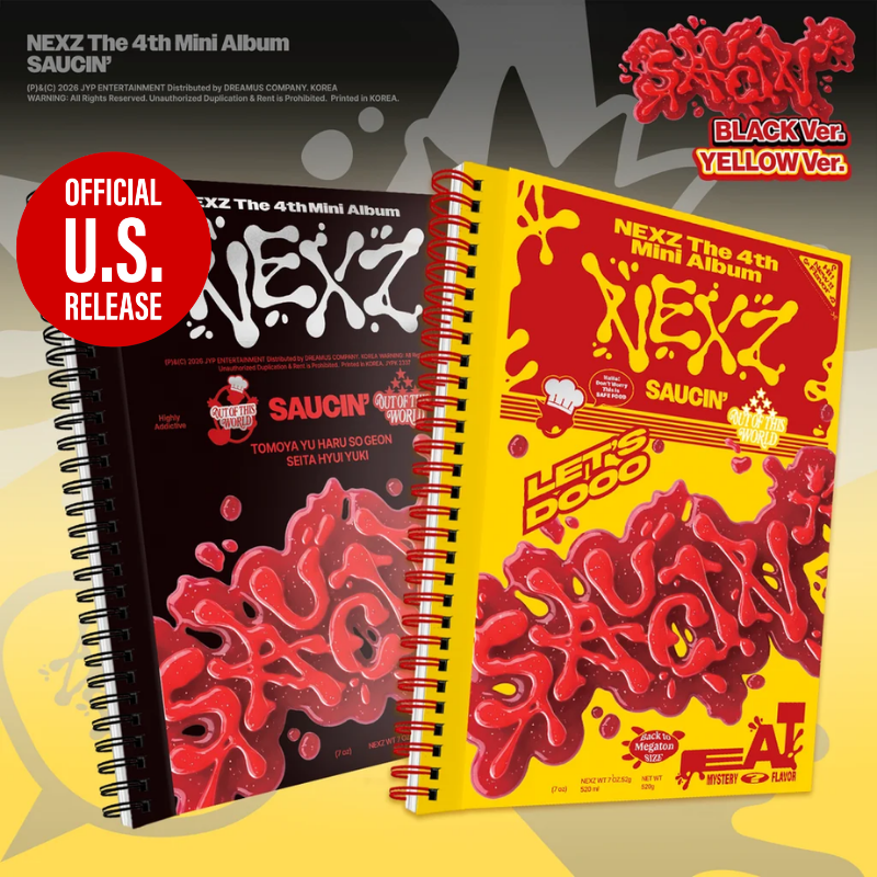 NEXZ 4TH MINI ALBUM SAUCIN'   (U.S VER)   [HELLO82 EXCLUSIVE]    |   INCLUDES HELLO82 OFFICIAL  PHOTOCARD  (RANDOM 1 OUT OF 7)      [PRE]