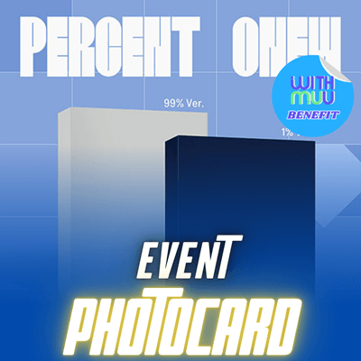 SHINEE ONEW 2ND ALBUM PERCENT  (PHOTOBOOK VER.)    |  KPOP USA WITHMUU OFFICIAL  PHOTOCARD  (RANDOM 1 OUT OF 2)