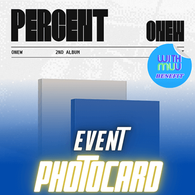 SHINEE ONEW 2ND ALBUM PERCENT  (DIGIPACK VER.)   -  2 ALBUMS SET    |  KPOP USA WITHMUU OFFICIAL  PHOTOCARD  (RANDOM 1 OUT OF 2)
