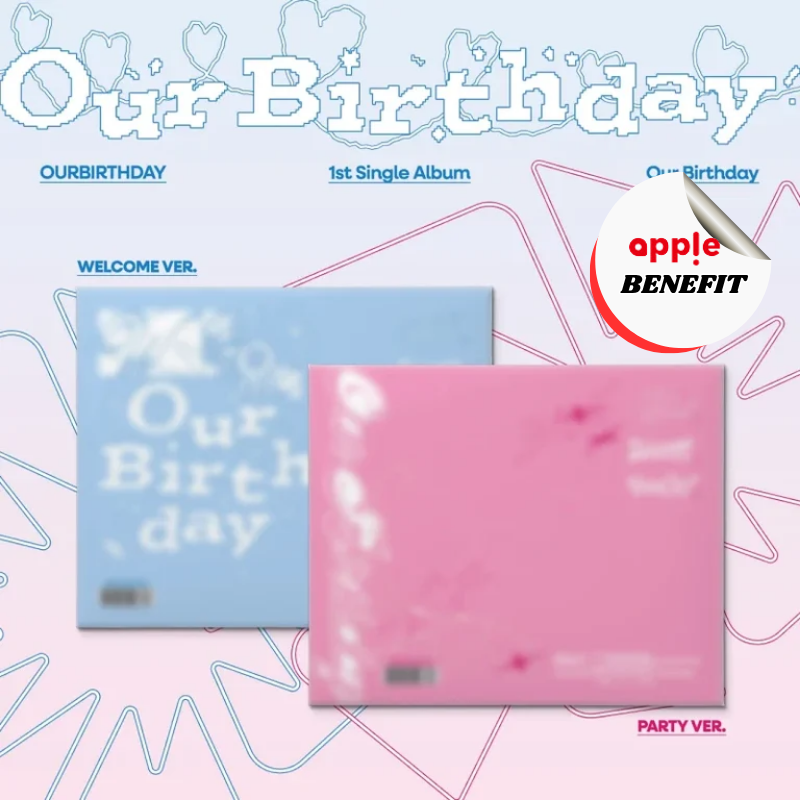 OURBIRTHDAY 1ST SINGLE OUR BIRTHDAY  (PHOTOBOOK VER.)   -   2 ALBUMS SET  |   KPOP USA APPLE OFFICIAL PHOTOCARD  (RANDOM 1 OUT OF 7)      [PRE]