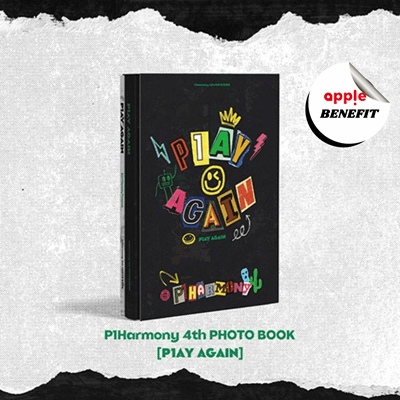 P1HARMONY 4TH PHOTOBOOK P1AY AGAIN  | KPOP USA APPLE OFFICIAL PHOTOCARD INCLUDED (RANDOM 1 OUT OF 6)