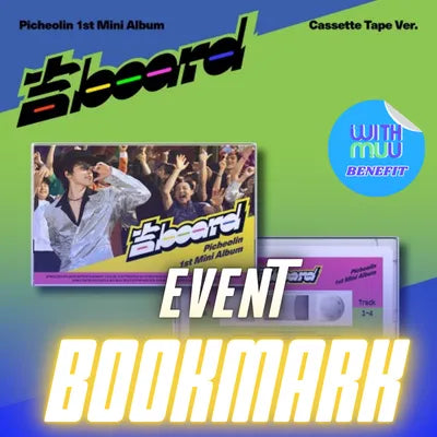 PICHEOLIN 1ST MINI ALBUM  吉BOARD  (CASSETTE TAPE VER.)    |  KPOP USA WITHMUU OFFICIAL BOOKMARK    [PRE]