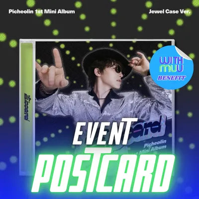 PICHEOLIN 1ST MINI ALBUM  吉BOARD  (JEWEL CASE VER.)    |  KPOP USA WITHMUU OFFICIAL POSTCARD  (RANDOM 1 OUT OF 2)       [PRE]