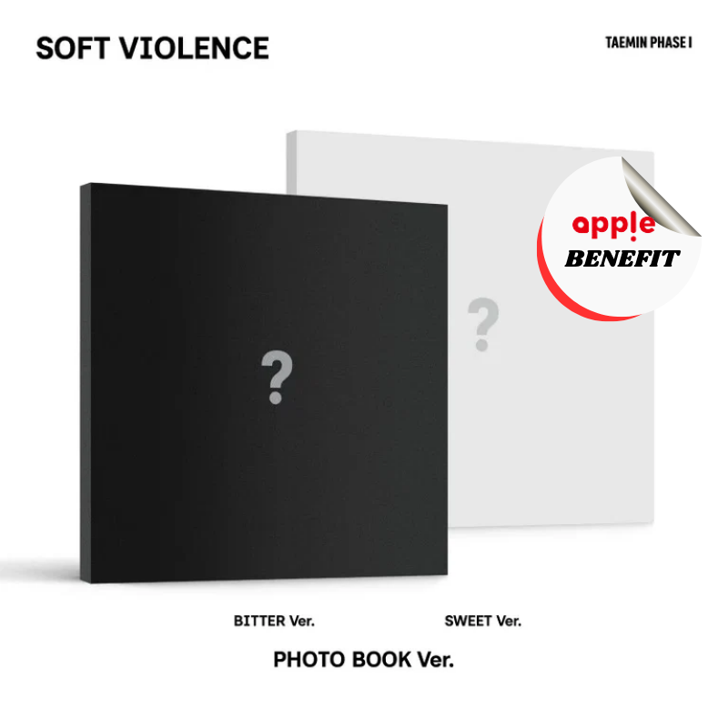 SHINEE TAEMIN ALBUM PHASE I: Soft Violence  (PHOTOBOOK VER.)   -  2 ALBUMS SET    |   KPOP USA APPLE OFFICIAL PHOTOCARD  (RANDOM 1 OUT OF 2)      [PRE]