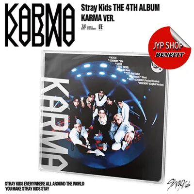 STRAY KIDS 4TH ALBUM KARMA   (KARMA VER.)    |  JYP SHOP OFFICIAL PHOTOCARD INCLUDED PER ALBUM (RANDOM 1 OUT OF 8)