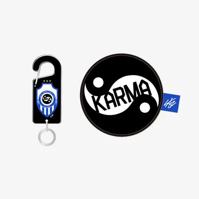 STRAY KIDS KARMA POP-UP OFFICIAL MD   [ACRYLIC CARABINER & BALL POUCH]