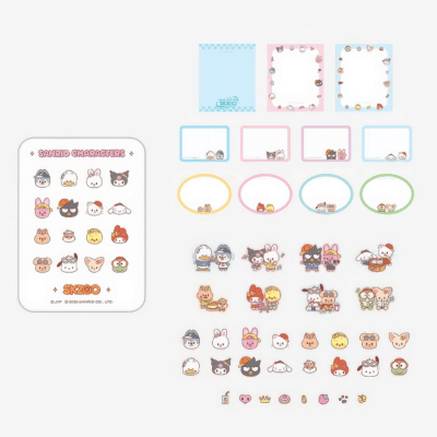 STRAY KIDS SKZOO x SANRIO CHARACTERS OFFICIAL MD    [TIN CASE STICKY NOTE SET]     [PRE]