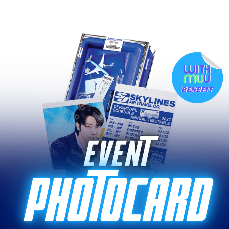 SUPER JUNIOR  2027 SEASON'S GREETINGS  + 2027 WALL CALENDAR  SET     |   WITHMUU OFFICIAL  PHOTOCARD SET    +  OFFICIAL PHOTOCARD (RANDOM 1 OUT OF 9)   SET ONLY    [PRE]