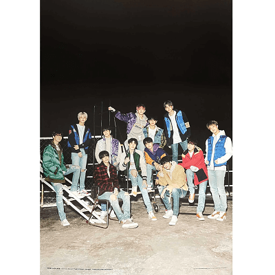 TREASURE 1ST ALBUM THE FIRST STEP : TREASURE EFFECT  DOUBLE-SIDED POSTER