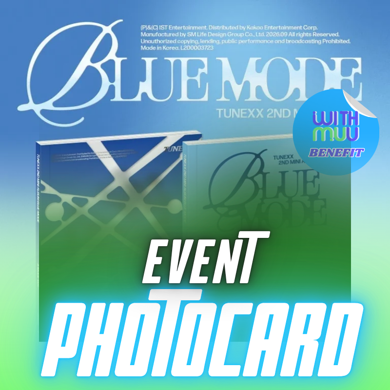 TUNEXX 2ND MINI ALBUM BLUE MODE   -  2 ALBUMS SET   |  KPOP USA WITHMUU OFFICIAL PHOTOCARD  (RANDOM 1 OUT OF 7)     [PRE]