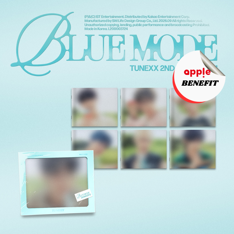 TUNEXX 2ND MINI ALBUM BLUE MODE  (INDIVIDUAL MODE VER.)   -  7 ALBUMS SET    |   KPOP USA APPLE OFFICIAL PHOTOCARD  (RANDOM 1 OUT OF 7)  + DOUBLE-SIDED UNIT PHOTOCARD  (RANDOM 1 OUT OF 3)        [PRE]