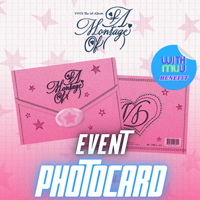VIVIZ 1ST ALBUM A MONTAGE ( )   (LOVE VER.)     |  KPOP USA WITHMUU OFFICIAL  PHOTOCARD  (RANDOM 1 OUT OF 3)