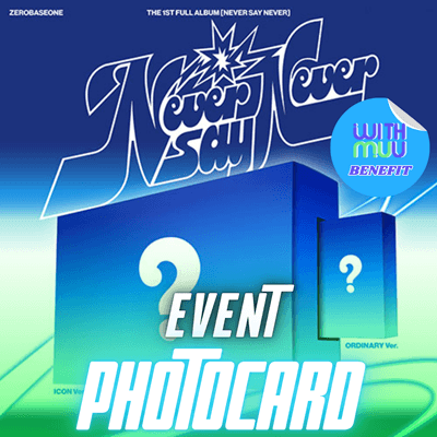 ZEROBASEONE 1ST FULL ALBUM  NEVER SAY NEVER   (PHOTOBOOK VER.)      |  KPOP USA WITHMUU OFFICIAL  PHOTOCARD (RANDOM 1 OUT OF 9)
