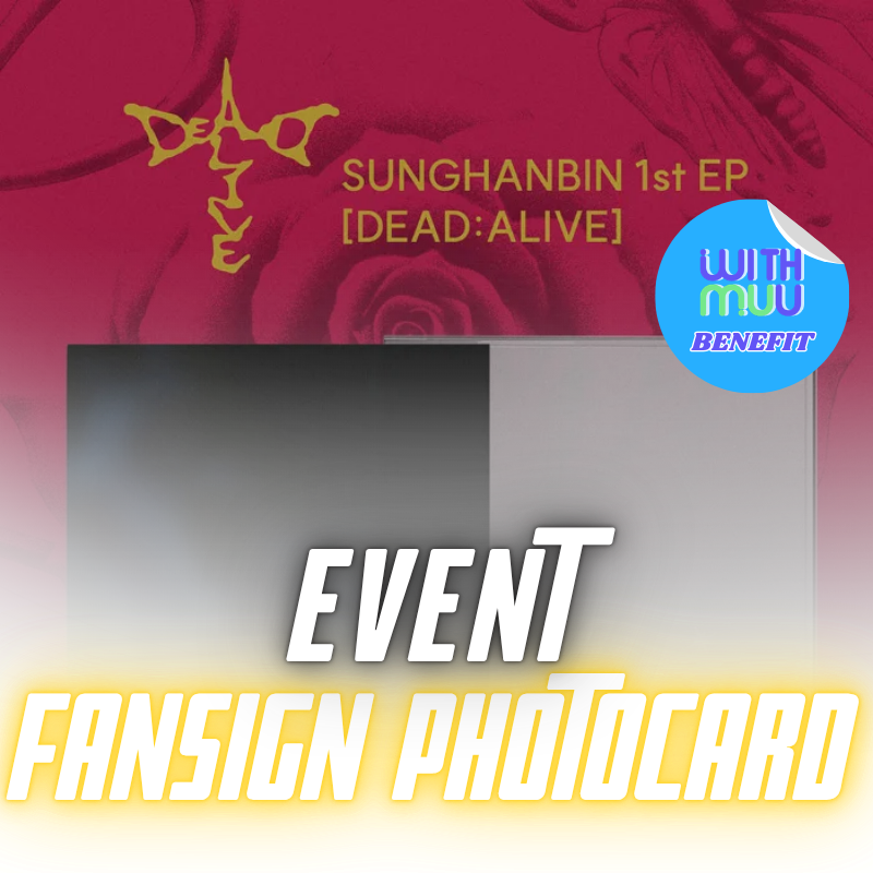 [FANSIGN PHOTOCARD]     ZEROBASEONE SUNG HAN BIN 1ST EP ALBUM DEAD:ALIVE  (PHOTOBOOK VER.)   -  3 ALBUMS SET    |  KPOP USA WITHMUU OFFICIAL PHOTOCARD  (RANDOM 1 OUT OF 2)  + ADDED PHOTOCARD     [PRE]