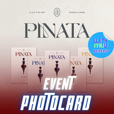 A.C.E 3RD SINGLE ALBUM PINATA  -  5 ALBUMS SET   |   KPOP USA WITHMUU OFFICIAL PHOTOCARD (RANDOM 1 OUT OF 5)  PER ALBUM