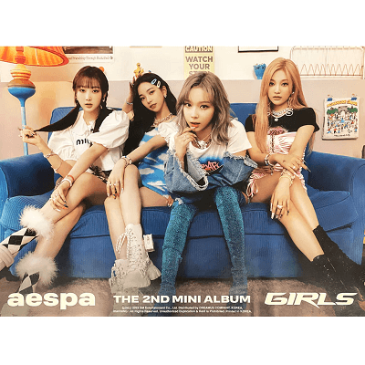 AESPA 2ND MINI ALBUM GIRLS  REAL WORLD VER.  POSTER  | VERSION B