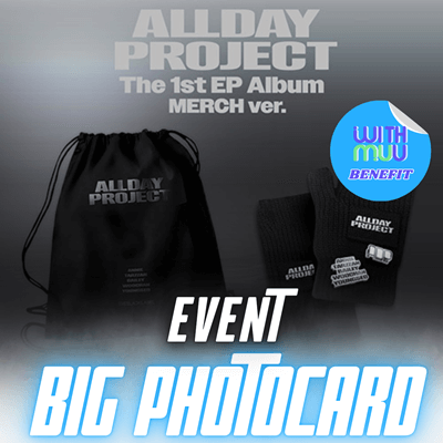 ALLDAY PROJECT 1ST EP ALBUM ALLDAY PROJECT  (MERCH VER.)      |  KPOP USA WITHMUU OFFICIAL BIG PHOTOCARD (RANDOM 1 OUT OF 2)