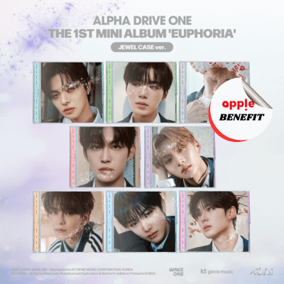 ALPHA DRIVE ONE THE 1ST MINI ALBUM  EUPHORIA  (JEWEL CASE VER.)    |  KPOP USA APPLE OFFICIAL PHOTOCARD (RANDOM 1 OUT OF 8)