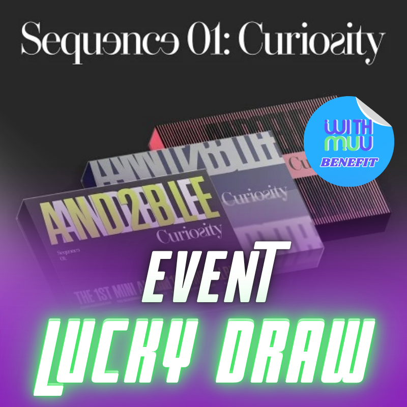 [LUCKY DRAW]   AND2BLE 1ST MINI ALBUM SEQUENCE 01: CURIOSITY   -  3 ALBUMS SET    |  KPOP USA WITHMUU OFFICIAL PHOTOCARD (RANDOM 1 OUT OF 10)        [PRE]