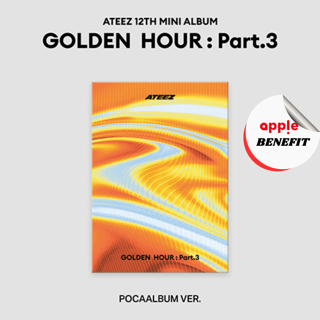 ATEEZ 12TH MINI ALBUM GOLDEN HOUR : PART. 3  (POCA ALBUM)   |  KPOP USA APPLE OFFICIAL  PHOTOCARD (RANDOM 1 OUT OF 8)