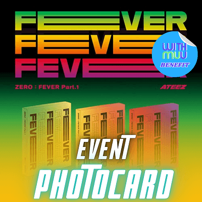 ATEEZ 5TH MINI ALBUM ZERO : FEVER PART.1  (PLATFORM VER.)   -  3 ALBUMS SET   |    KPOP USA WITHMUU OFFICIAL PHOTOCARD  (RANDOM 1 OUT OF 8)