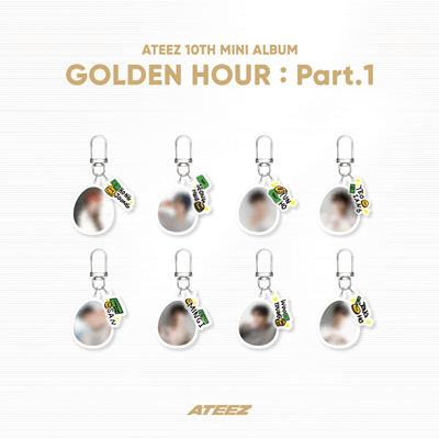 ATEEZ GOLDEN HOUR : PART.1 OFFICIAL MD  RANDOM ACRYLIC KEYRING