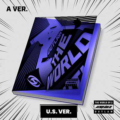 ATEEZ 9TH MINI ALBUM THE WORLD EP 2 : OUTLAW  (US VERSION)  | US EXCLUSIVE PHOTO CARD + POP UP EXCLUSIVE PHOTO CARD OUT OF 8 PER ALBUM