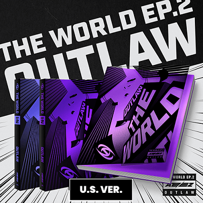 ATEEZ 9TH MINI ALBUM THE WORLD EP 2 : OUTLAW  (US VERSION)  | US EXCLUSIVE PHOTO CARD + POP UP EXCLUSIVE PHOTO CARD OUT OF 8 PER ALBUM