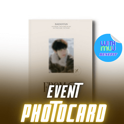 EXO BAEKHYUN PHOTOBOOK WITH BAEKHYUN FROM B   (PHOTOBOOK B VER.)  |    KPOP USA WITHMUU OFFICIAL PHOTOCARD  (RANDOM 1 OUT OF 2)